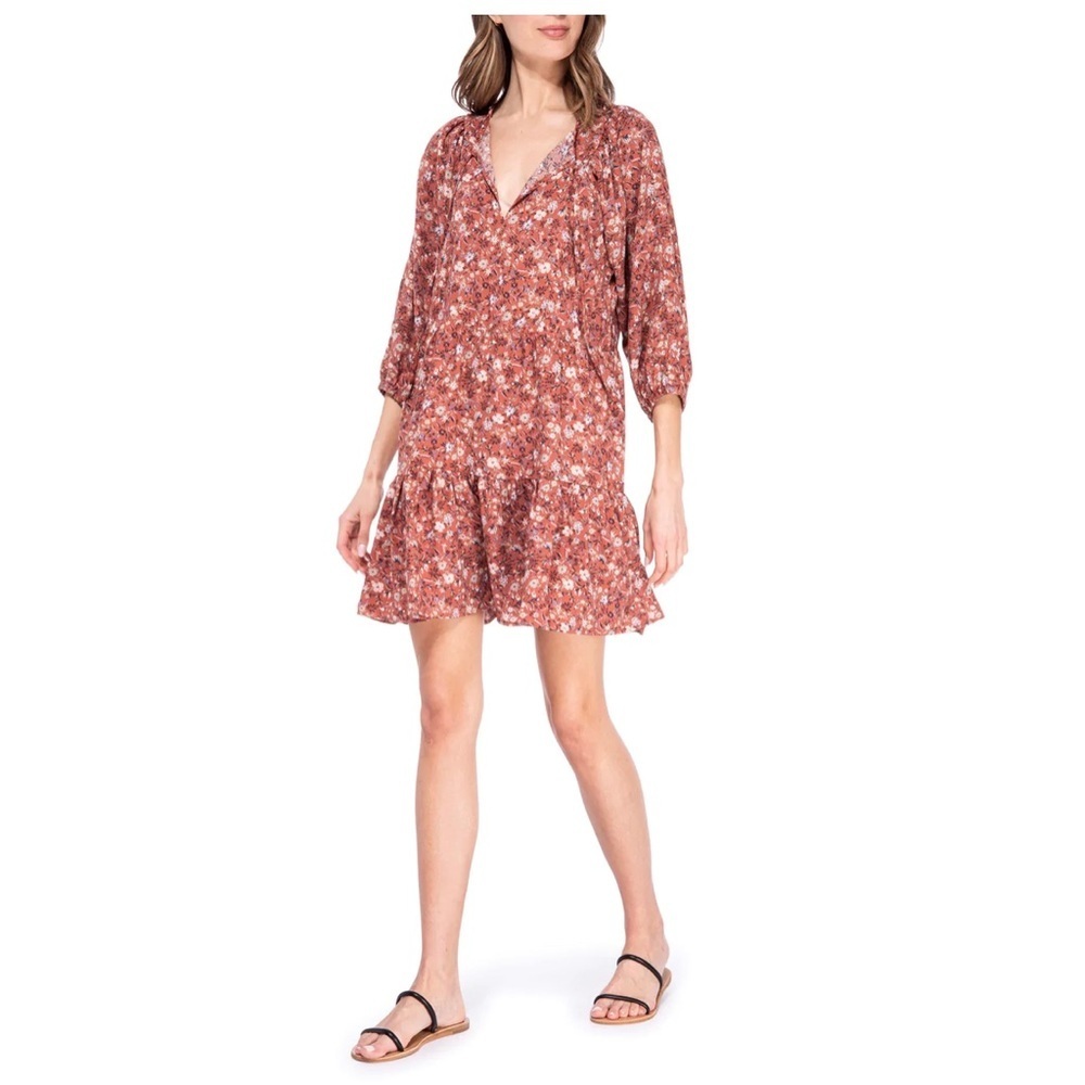 NEW bobeau Whitley Floral Babydoll Dress